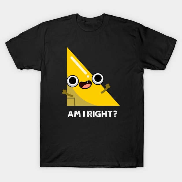 Am I Right Cute Right Angle Pun T-Shirt by punnybone